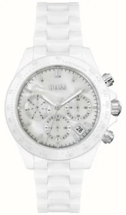 BOSS Women's Novia | Mother-of-Pearl Dial | White Ceramic