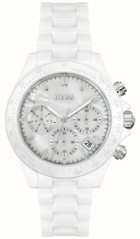 BOSS Women's Novia | Mother-of-Pearl Dial | White Ceramic -Radleys Hub product86638