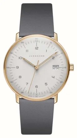 Junghans Max Bill Damen Quartz Grey Leather Watch