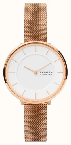 Skagen Gitte Rose Gold-Tone Stainless Steel Mesh Watch