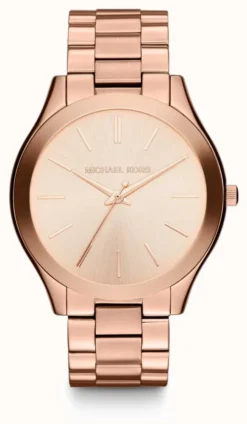 Michael Kors Slim Runway Rose-Gold Toned Stainless Steel Women's Watch