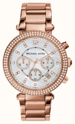 Michael Kors Parker Rose-Gold Toned Stainless Steel Watch
