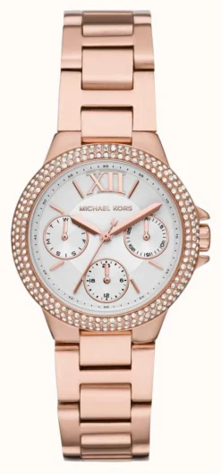 Michael Kors Camille White Dial Rose-Gold Watch