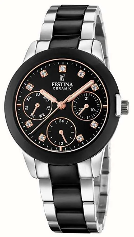 Festina Women's Black Ceramic Stainless Steel Bracelet -Radleys Hub product95164