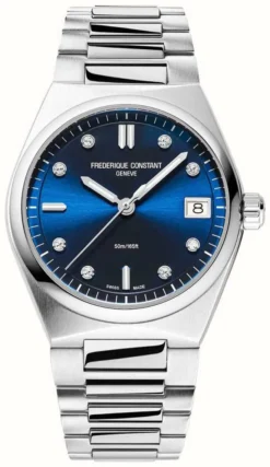 Frederique Constant Highlife Ladies Quartz (31mm) Blue Dial / Stainless Steel