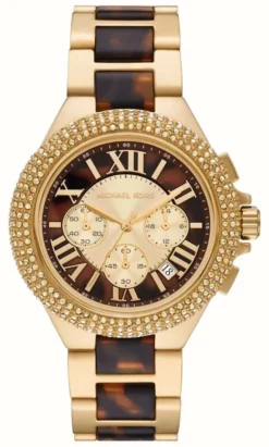 Michael Kors Women's | Camille | Chronograph | Gold Dial | Gold PVD Steel Bracelet
