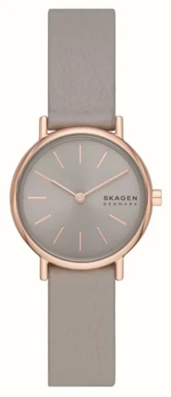 Skagen Signatur Lille Taupe Leather Strap And Dial